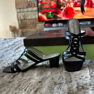Kelly & Katie Black Strappy Heeled Sandals